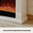 Simple French-style solid wood electric decorative fireplace with simulated flames-68966060