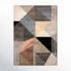 Ruben Geometric Handmade Tufted Jet Black/Moonbeam/Tuscany Area Rug
