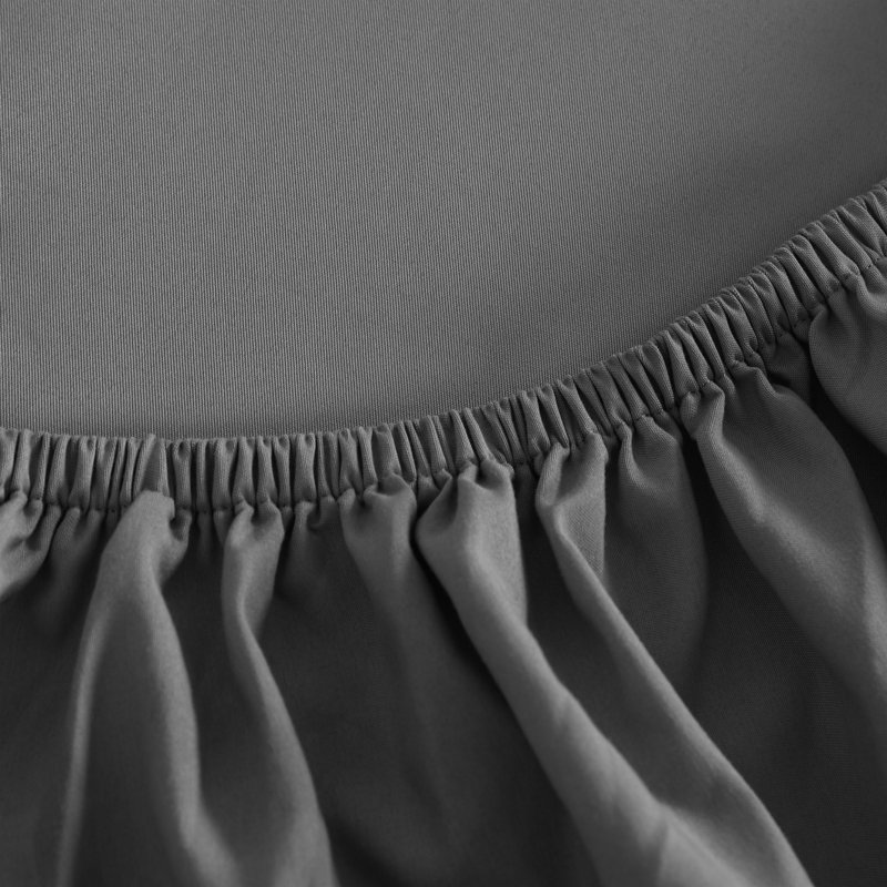 Fitted Bed Sheet Only, 1800 Brushed Microfiber Deep Pocket Fitted Sheet - NTBAY, Twin Fitted Sheet, Dark Gray