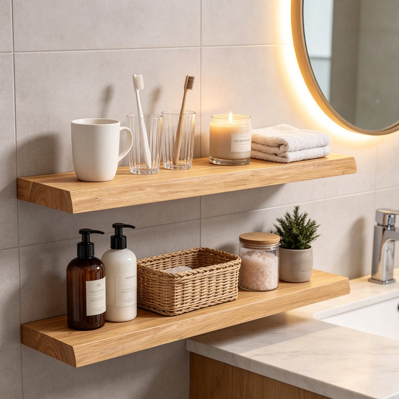 Solid Wood Floating Shelf