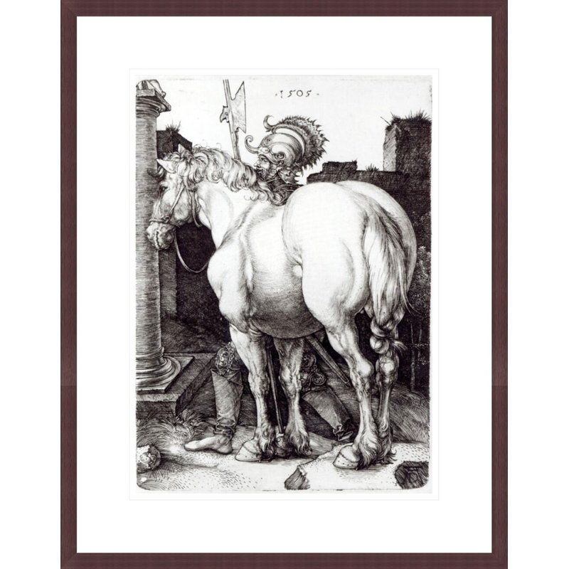 «The Large Horse» par Albrecht Dürer, impression giclée sur cadre, H 21,75 po x l 17,09 po