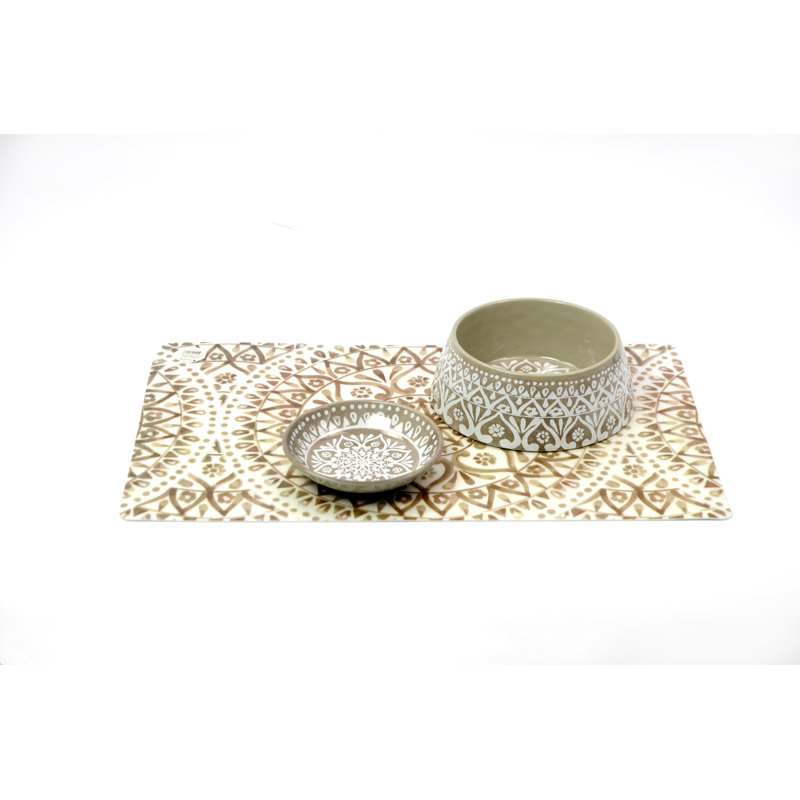 Monique Anti-Skid Pet Bowl, Taupe