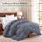 Soft All-Season Down Feather Fiber Comforter - Cozy, Fluffy Duvet Insert with Corner Tabs for Secure Fit-164652640-235738315