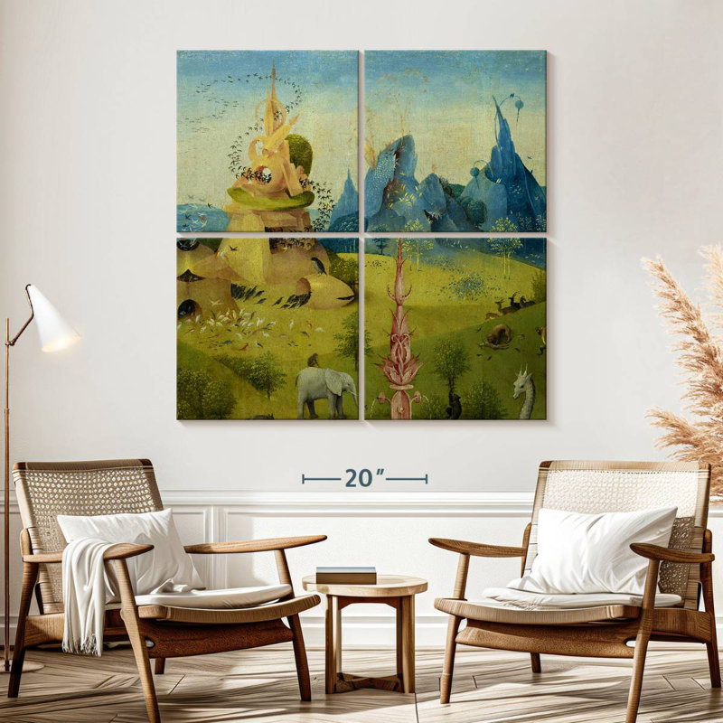 Le jardin des délices terrestres V, H 57 po x l 57 po