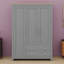Armoire de rangement à trois portes avec armoires intégrées et tiges de suspension doubles