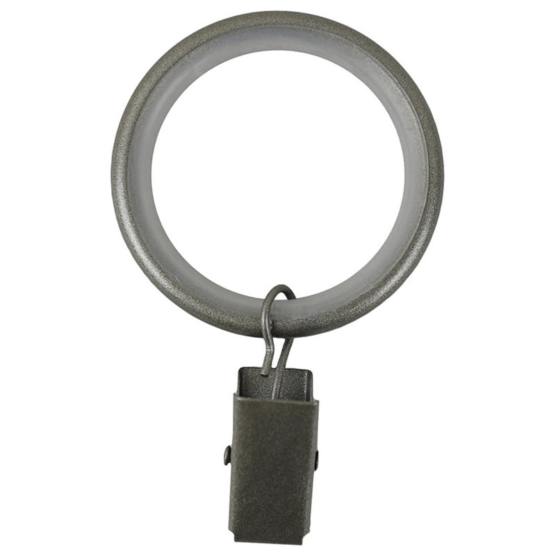 Preusser Polyresin 1.8'' Curtain Rings, Pewter