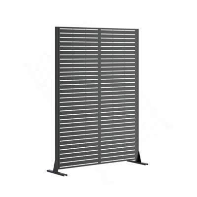 Écran d'intimité en métal pour l'extérieur autoportant, panneaux de clôture décoratifs en métal H 72 po x l 46 po avec base stable, écrans de séparation portables pour patio, terrasse, balcon, cour, jardin
