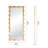 35 in. x 79 in. Natural Stone Scallop Framed Mirror