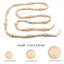 2,2 m de guirlande de perles en bois de style rustique campagnard