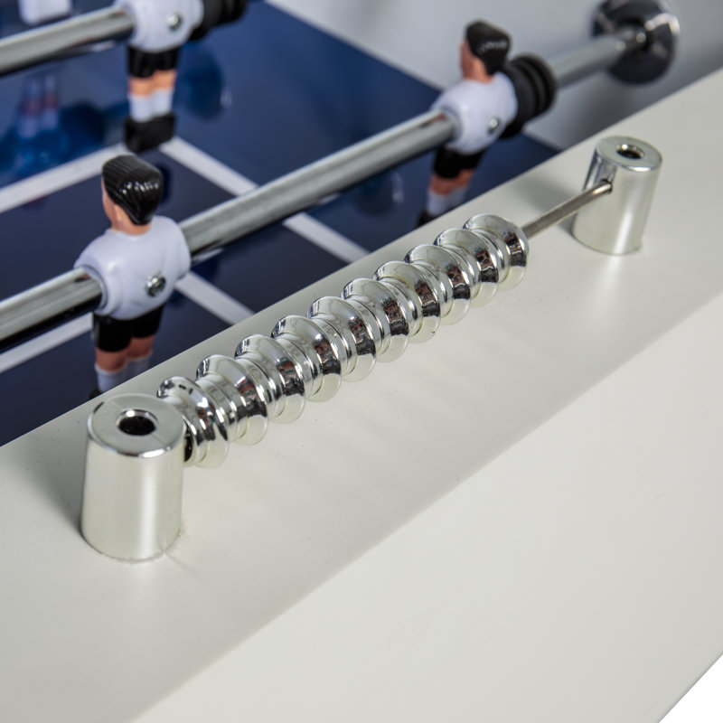 Manhattan 54'' White and Gray Foosball Table with Chrome Accents