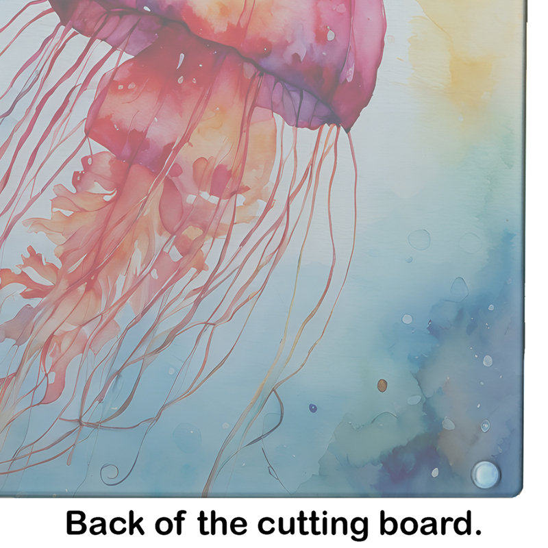 Jellyfish Glass Cutting Board Large
