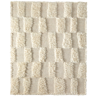 Jalaycia Handmade Wool Ivory Rug