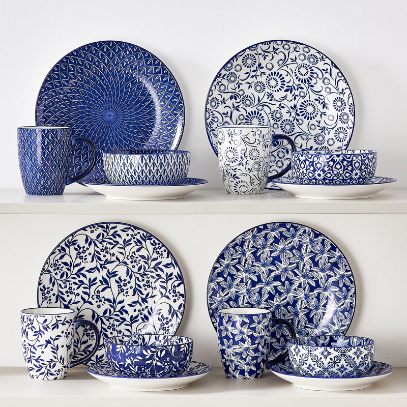 Piece Porcelain China Dinnerware Set - Service for 4