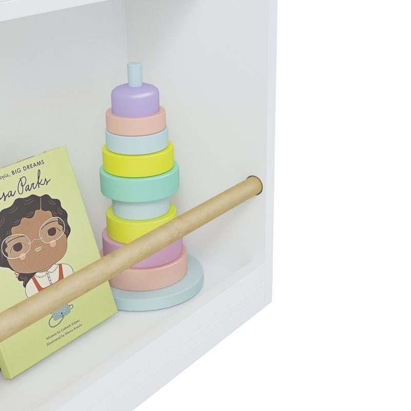 Support à livres pour enfants à 3 niveaux, Blanc
