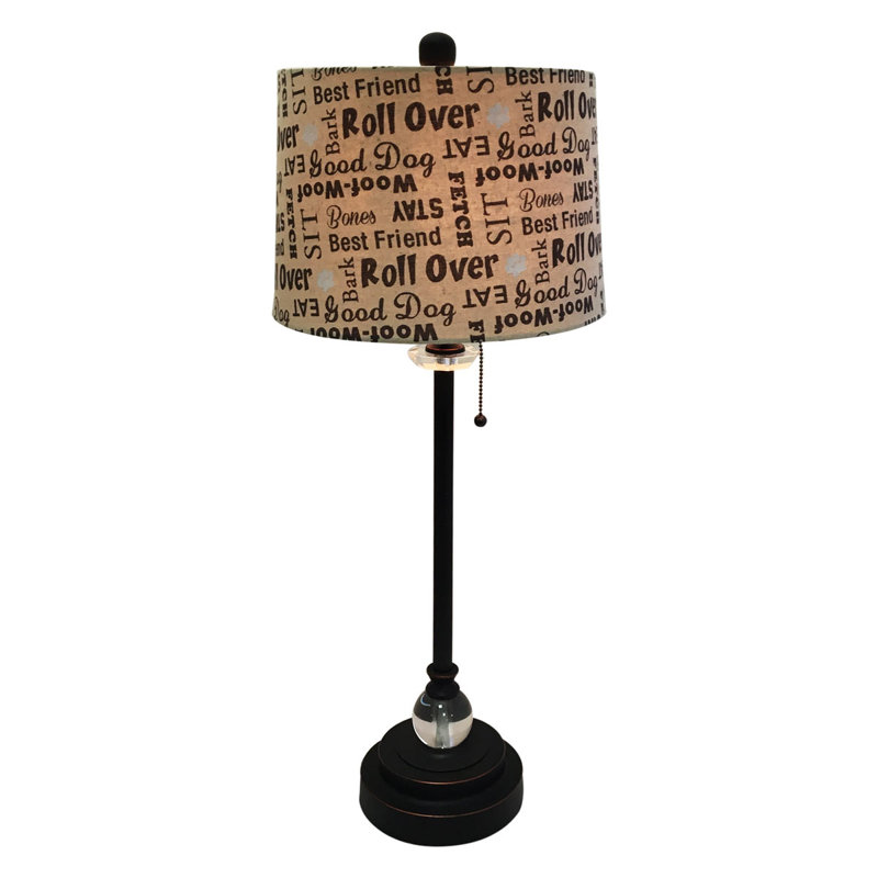 Lampe de table 28" dog amateur print Tipton, Bronze