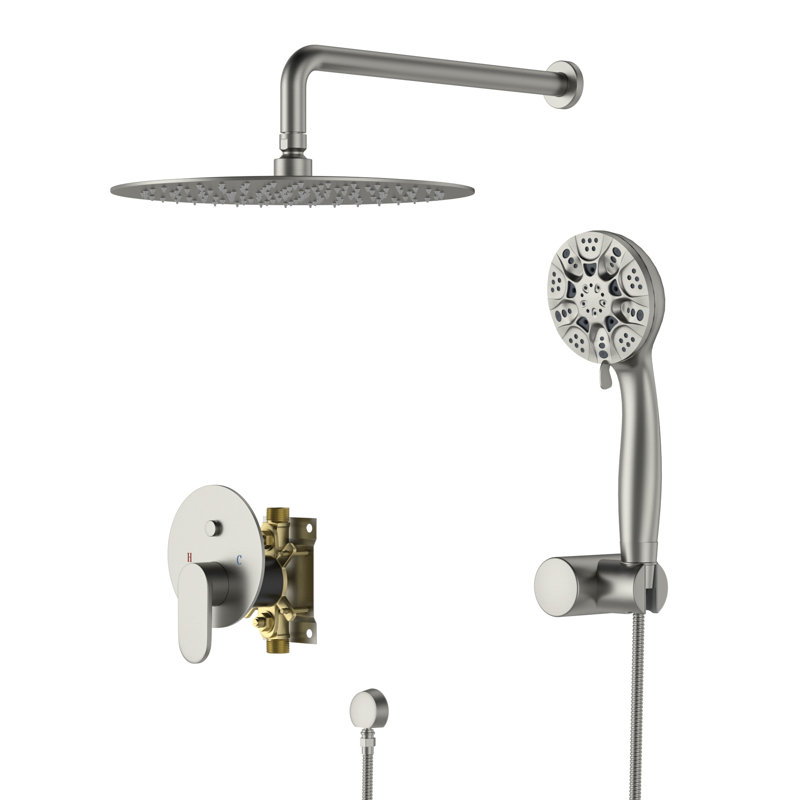 Rain Shower Head 1.8 GPM GPM, Brushed Nickel