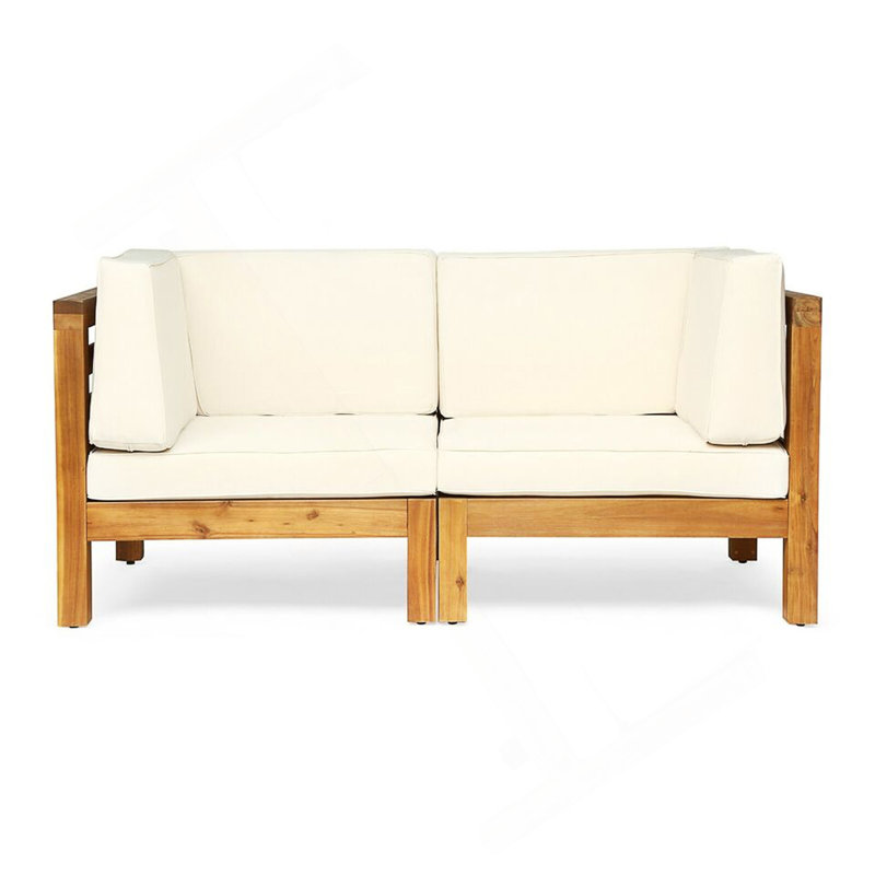 Causeuse d'extérieur, Beige, Brun