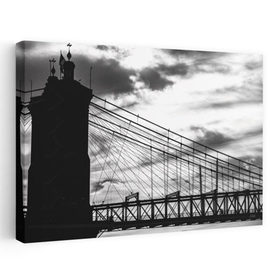 The Crossing At Dusk Dramatic Industrial Contemporary Urban Architecture Wall Art