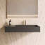 Lavabo de salle de bain mural rectangulaire 36 po avec drain encastré Juniper - gris, avec trou pour robinet Juniper-1262523394-1262523392