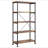 Antique Nutmeg and Black 4-shelf Bookcase-829553232