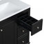 Meuble-lavabo de salle de bain avec lavabo intégré en résine