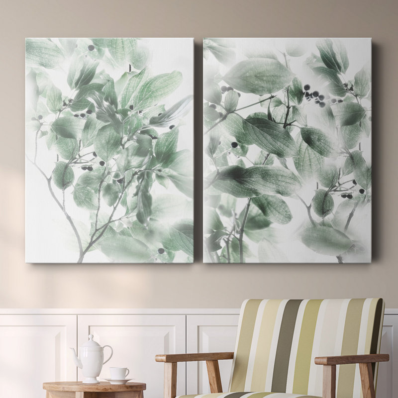 Irene Weisz - ensemble de 2 reproductions sur papier, Pas de tapis, H 40 po x l 60 po x P 1 po, Toile tendue