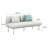 65.5'' Wide Aluminum Loveseat with Cushions-1234829282-1234829281