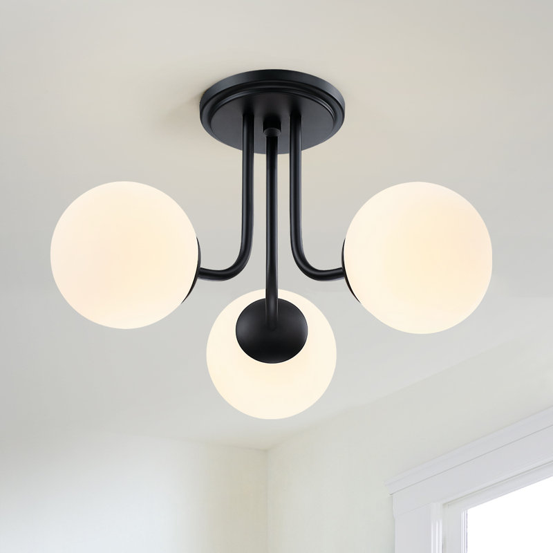 Keden Glass Semi Flush Mount