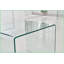 Table basse en verre trempé transparent pour le salon, table d'appoint polyvalente facile à nettoyer sans assemblage requis