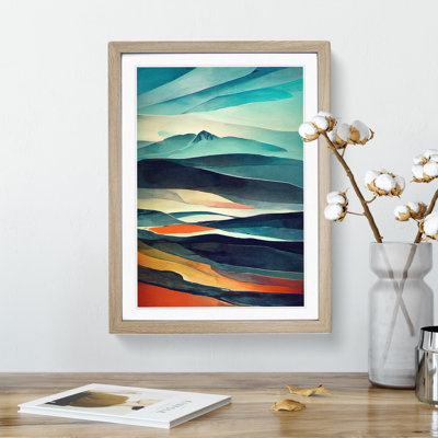 Mountain Landscape Abstract No.2 - Framed Print
