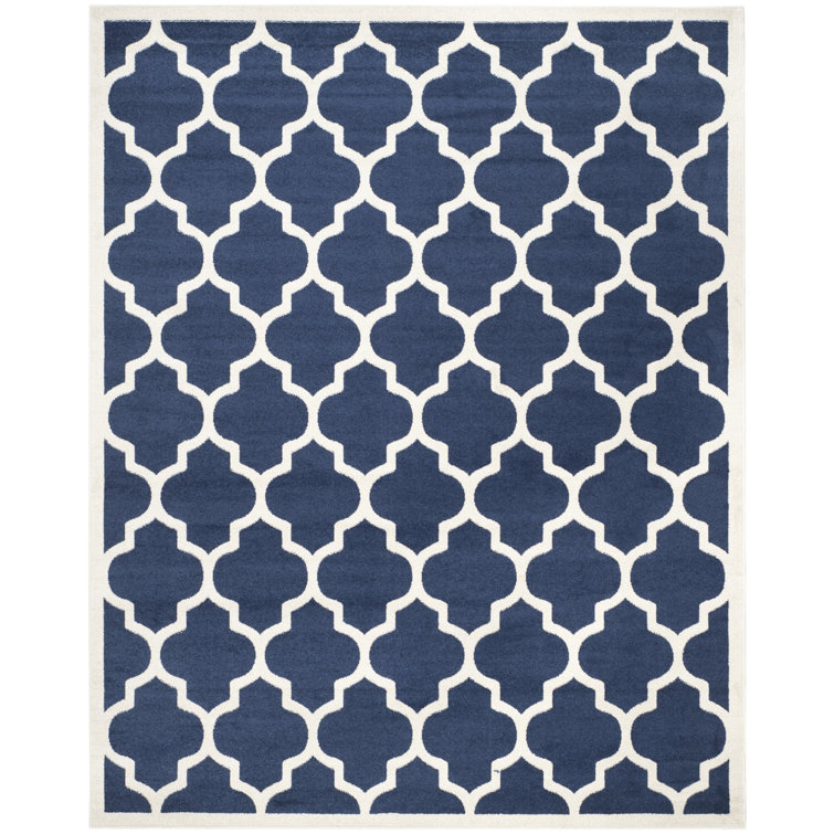 Ammundsen Geometric Navy Area Rug