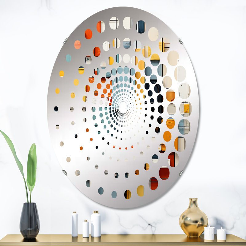 Miroir décoratif à pois spirale Boundless Prairies Wonderland |, 35,4 po x 23,6 po