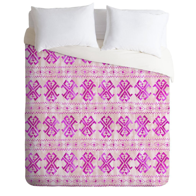 Eclectic Polyester Geometric Shapes Duvet Cover, Twin/Twin XL Duvet Cover + 1 Standard Sham