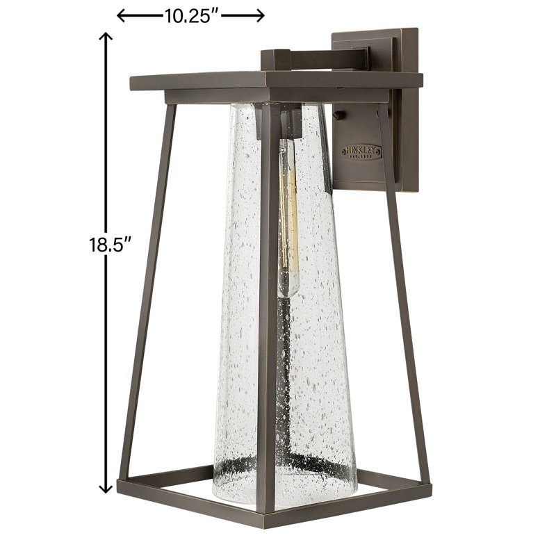 Burke 1 Light Outdoor Wall Lantern, 18.5" H x 10.3" W x 9.8" D
