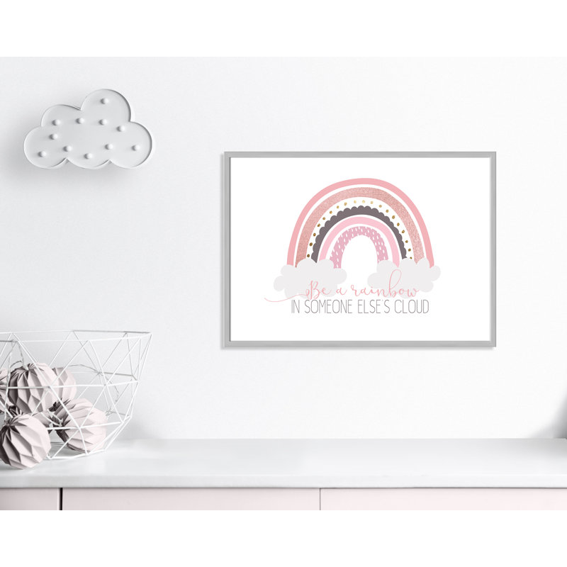 Être un arc-en-ciel, H 25,5 po x l 35,5 po x P 1,19 po, Encadré de boîte argent