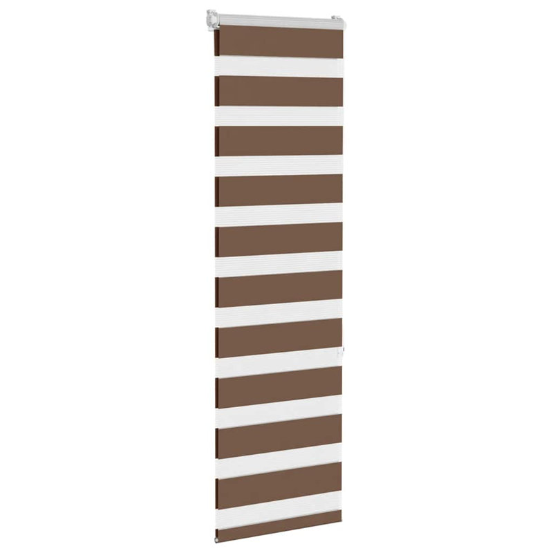 George Oliver Zebra Blind Polyester, Brown, 40cmW x 150cmL