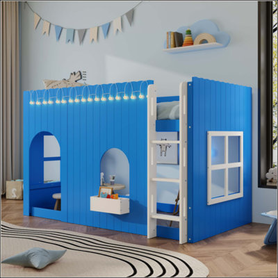 Lit mezzanine pour enfants avec lumière DEL chaude