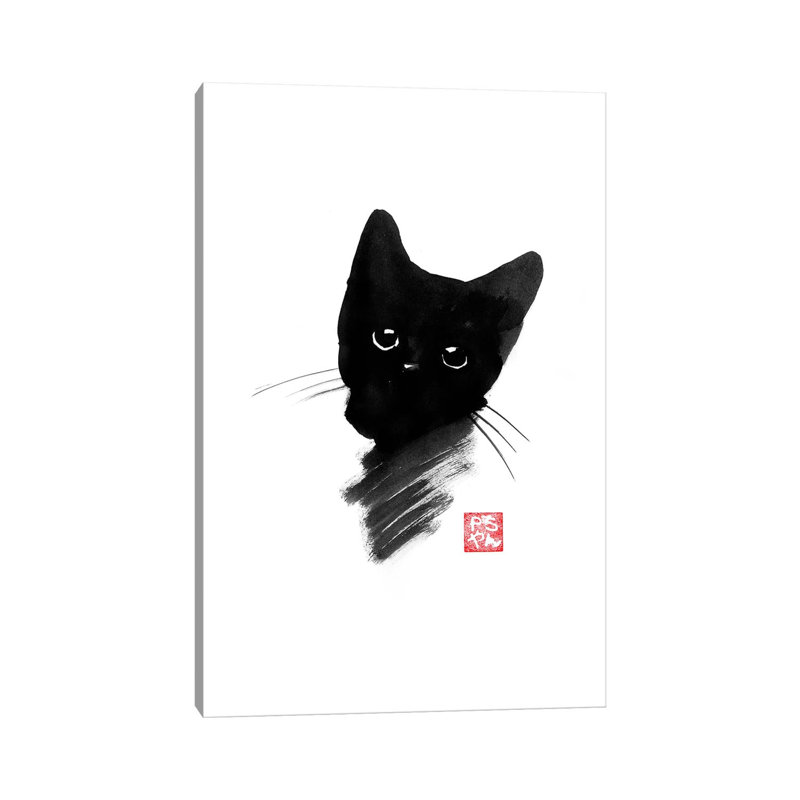 Small Cat II by Péchane - Print on Canvas, Wrapped Canvas, 20.32 cm H x 30.48 cm W