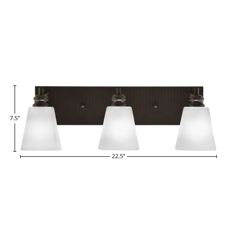 Éclairage pour meuble-lavabo 3 lumières Arran, Espresso, Blanc