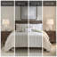 Édredon double / grand - coton teint, taupe et blanc, bourré de literie 100% chenille, lavable à la machine-117371167