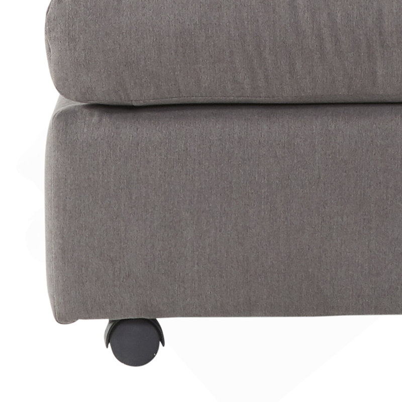 Repose-pieds de salon en tissu, Gris carbone