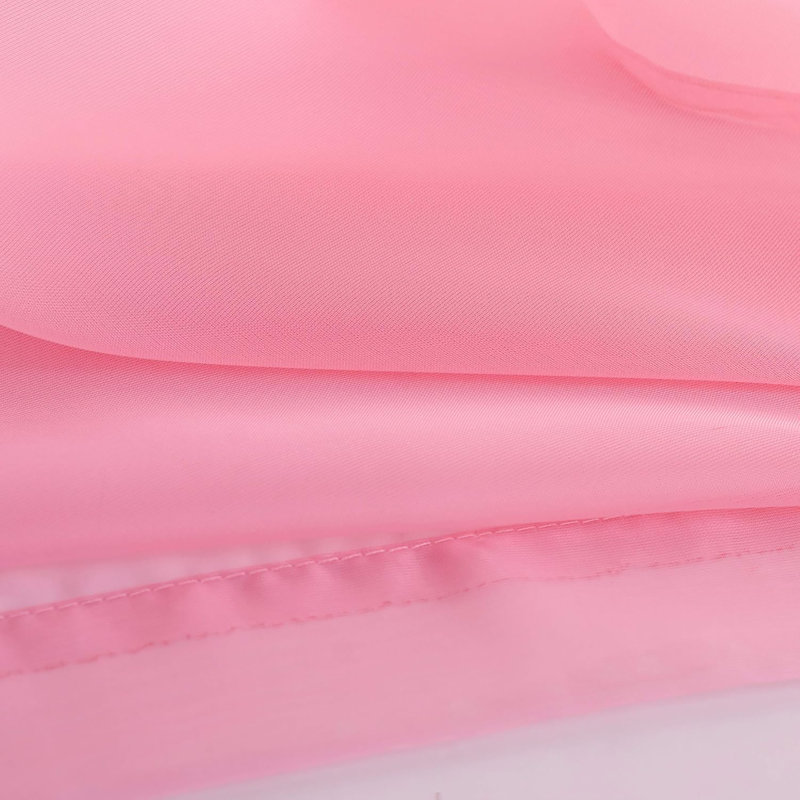 Ensemble de rideaux transparents avec passe-tringle pour fenêtre - 63 po de long (2 panneaux), Rose clair