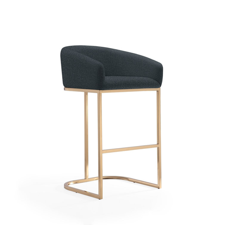 Lioba Upholstered Counter Stool with Metal Frame