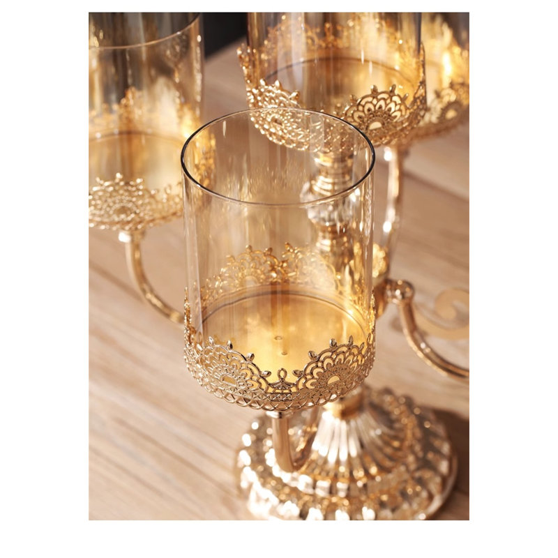 16.14'' H Metal Tabletop Candlestick