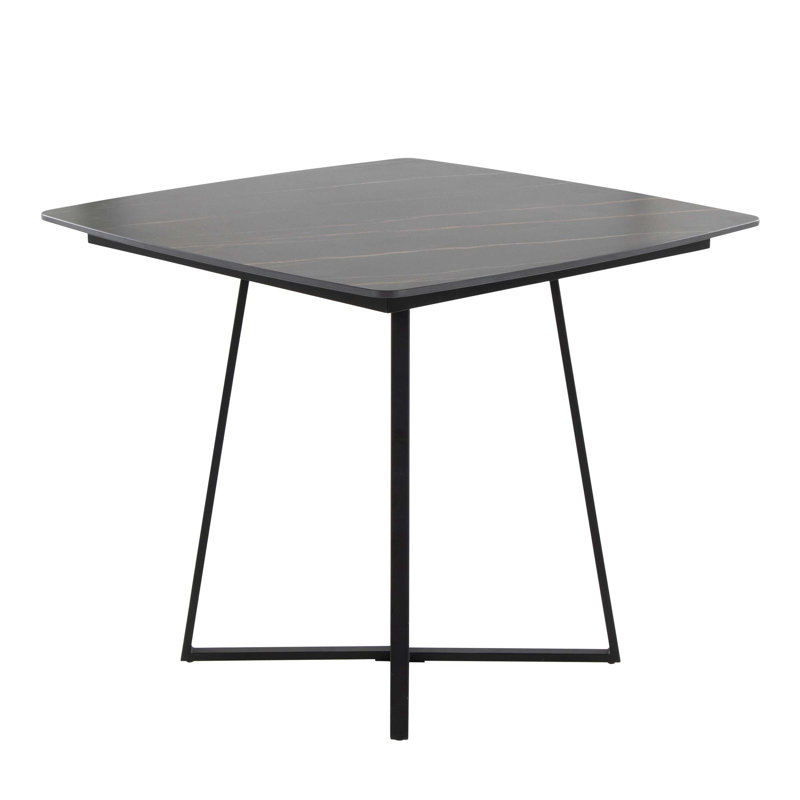 Table de salle à manger Fayette, Noir, Noir