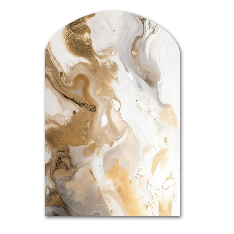 Or et gris A Marble Effect IV, H 43 po x l 33 po