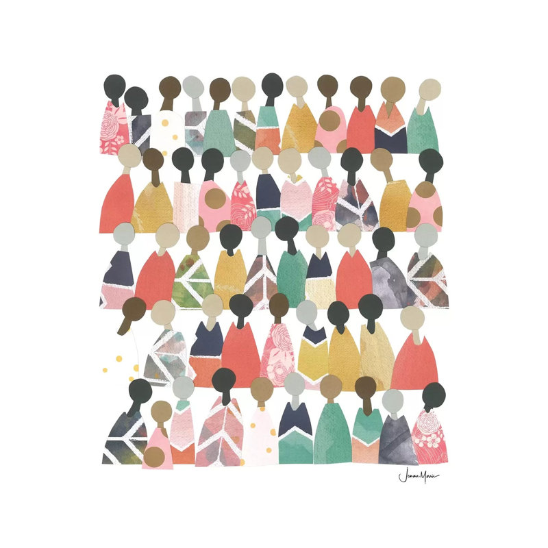 Pastel Diverse People Of Color by LouLouArtStudio - Print on Canvas, 66.04cm H x 66.04cm W x 3.81cm D, Wrapped Canvas