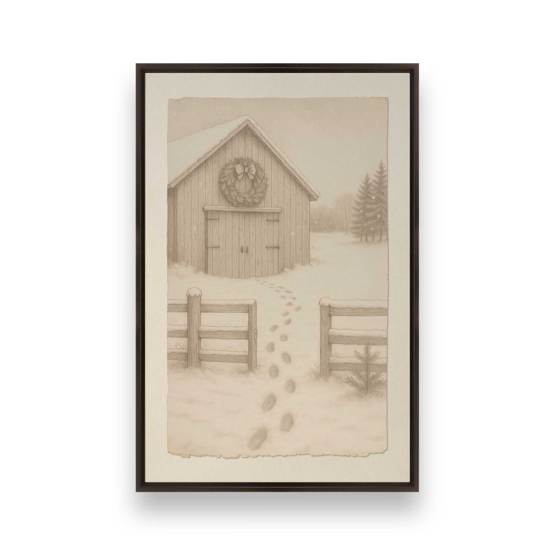 Hearthside Haven, reproduction d'art sur toile, H 12,75 po x l 8,75 po, Blanc opaque