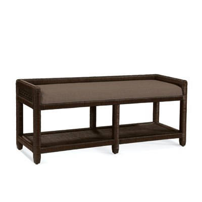 Glinda Wicker Shelves Storage Bench by Birch Lane