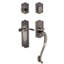 Nostalgic Warehouse Meadows Plate S Grip Handleset with Single Cylinder Deadbolt and Swan Lever-1418061627-1418061626-1418061629